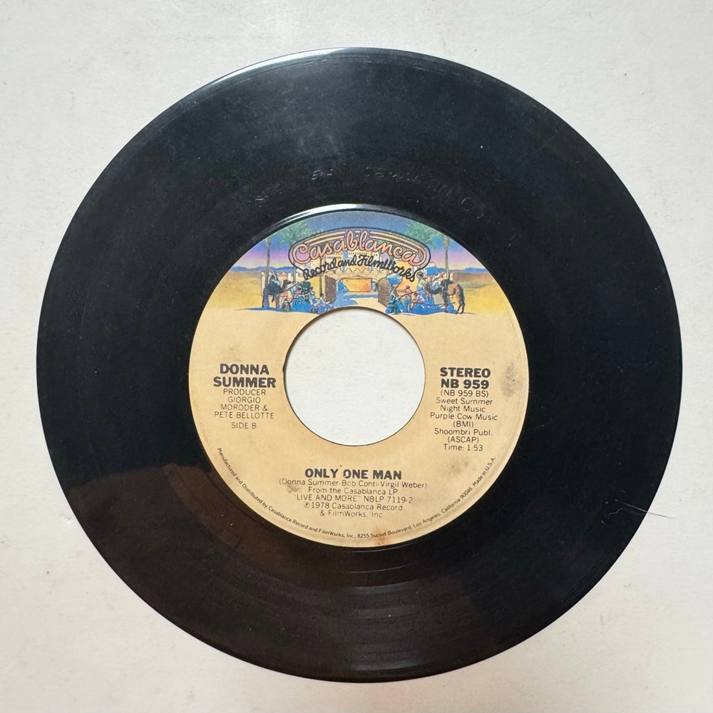 1978 Casablanca Records 45 RPM  Donna Summer “Heaven Knows”e